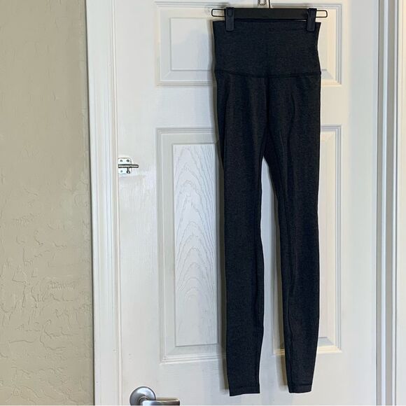 Lululemon Wunder Under Leggings Heathered Gray Leggings Size 2 - Picture 3 of 8